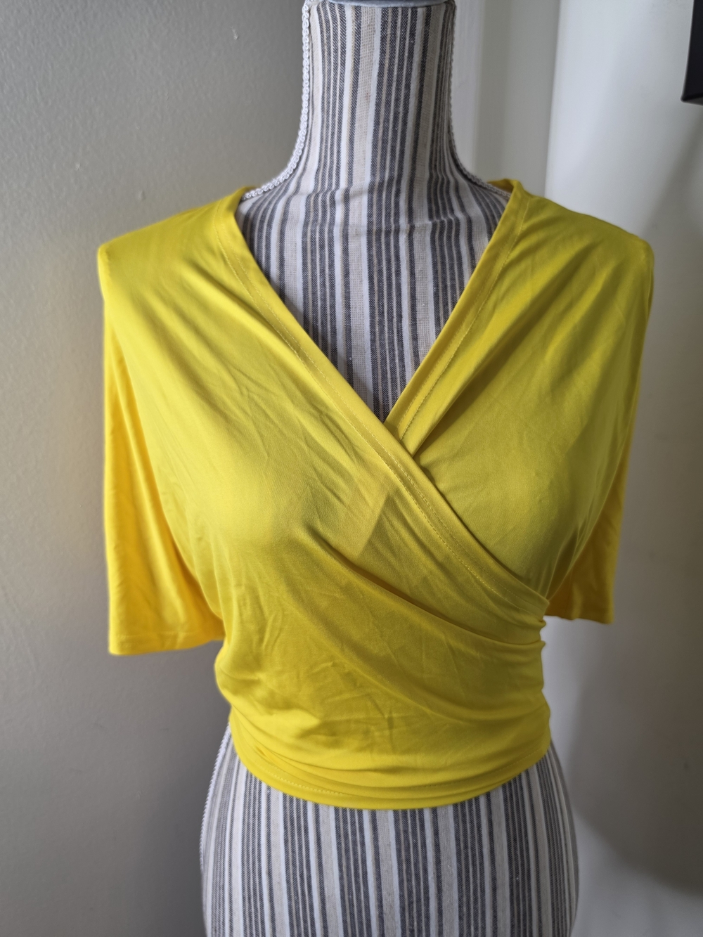 Shein Yellow Wrap-Front Women’s Pant Set